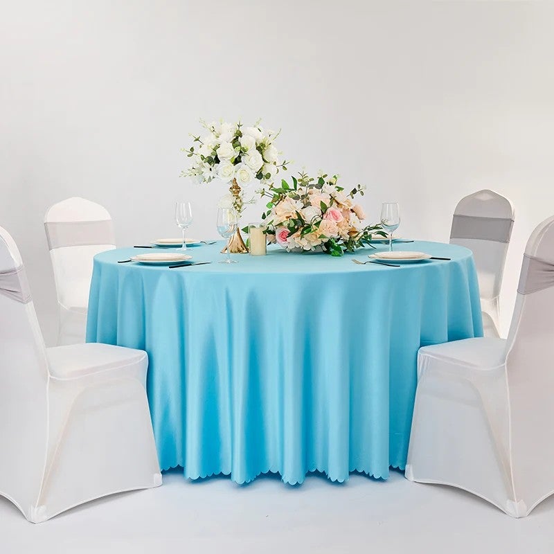Bluejw Hotel and Restaurant Modern Single-Sided Satin Tablecloth Woven Table Runner and Table Skirt - Image 1